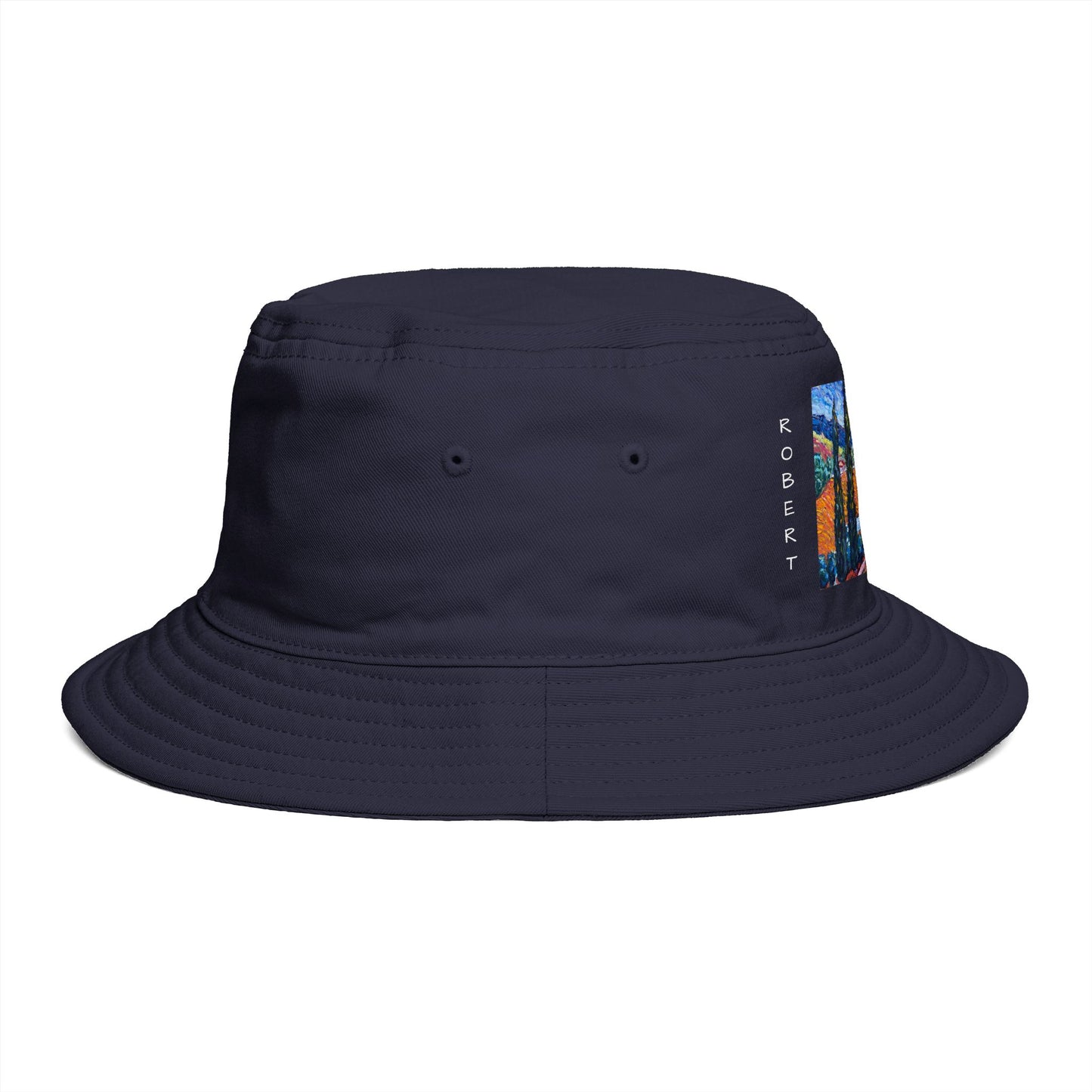 Roxy Rich Fine Art  Sunny Cypresses at Robert Renzoni - Bucket Hat — Stylish Durable Travel Hat