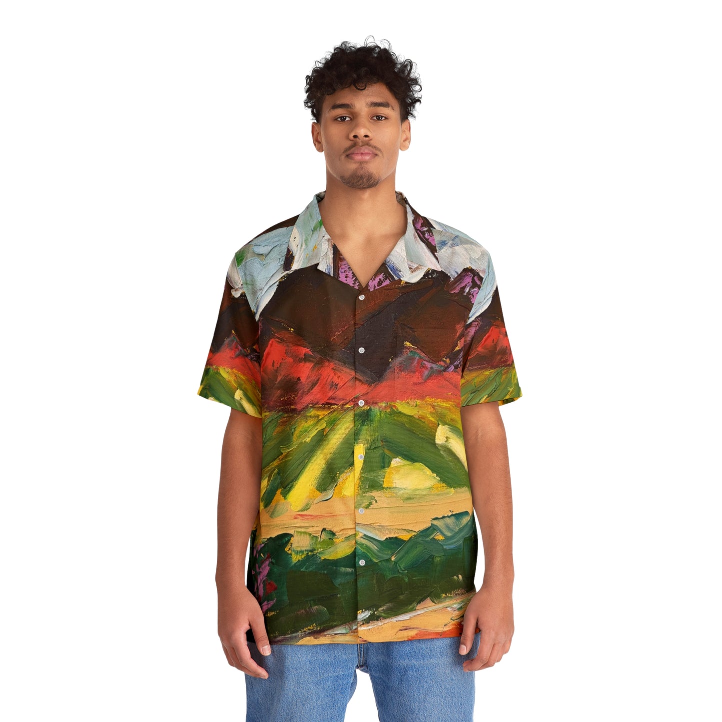 Mountain View at Chapin Winery Men's Hawaiian Shirt