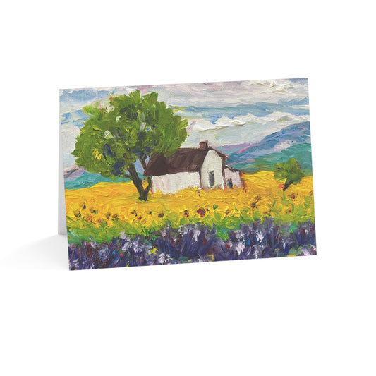Sunflowers and Lavender Blank Inside Greeting Cards
