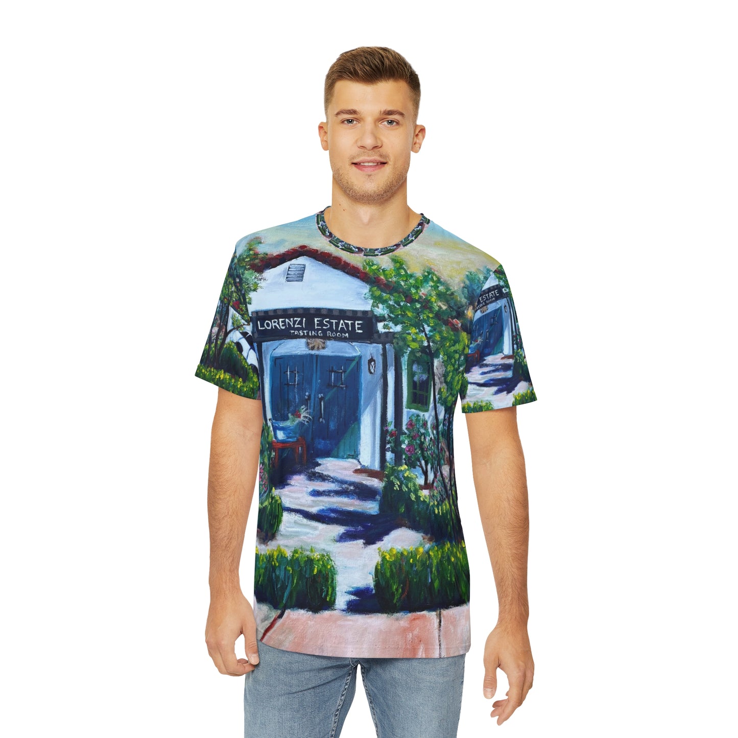 Men's Poly Tee - Lorenzi Estate Tasting Room 2024