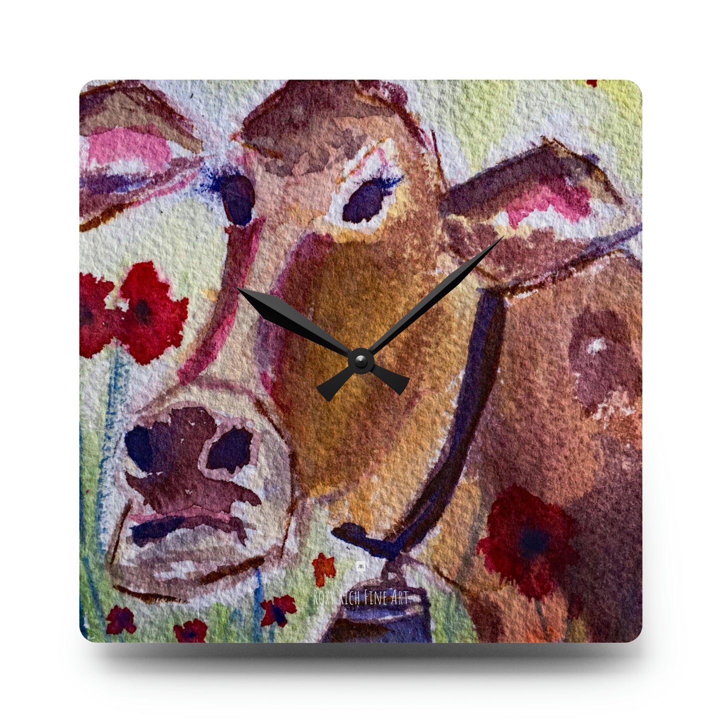 Belle Cow Acrylic Wall Clock