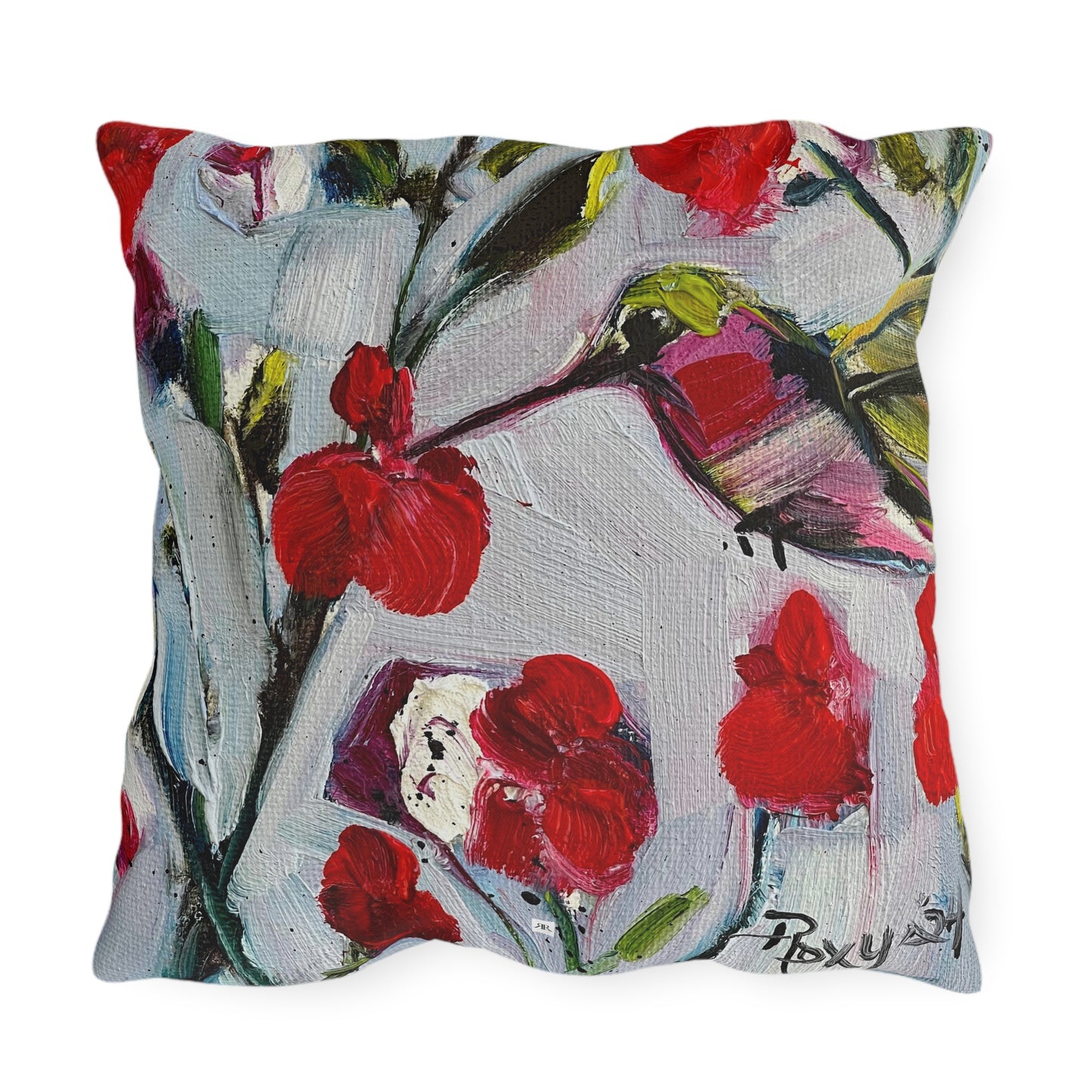 Hotlips Hummingbird Outdoor Pillows