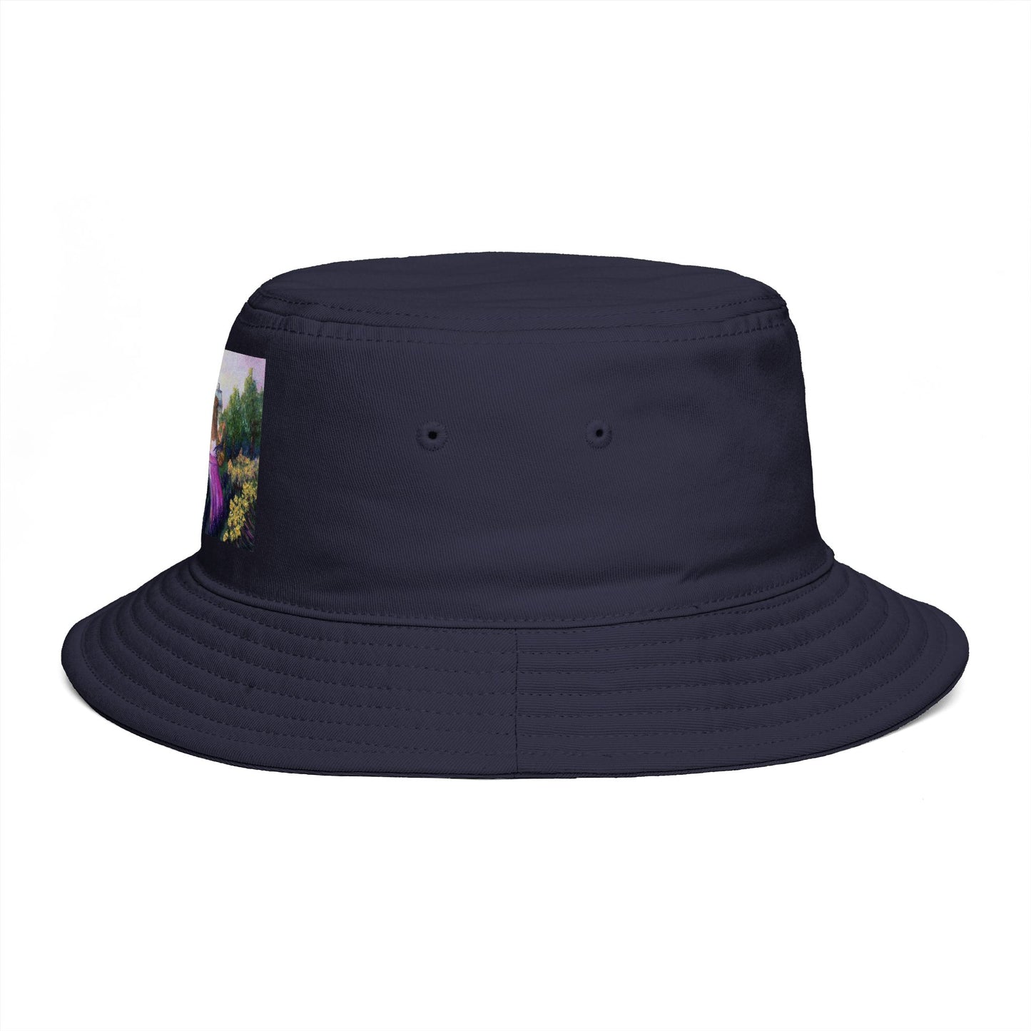 Roxy Rich Fine Art -Girl in a Lavender Field - Stylish Durable Bucket Hat
