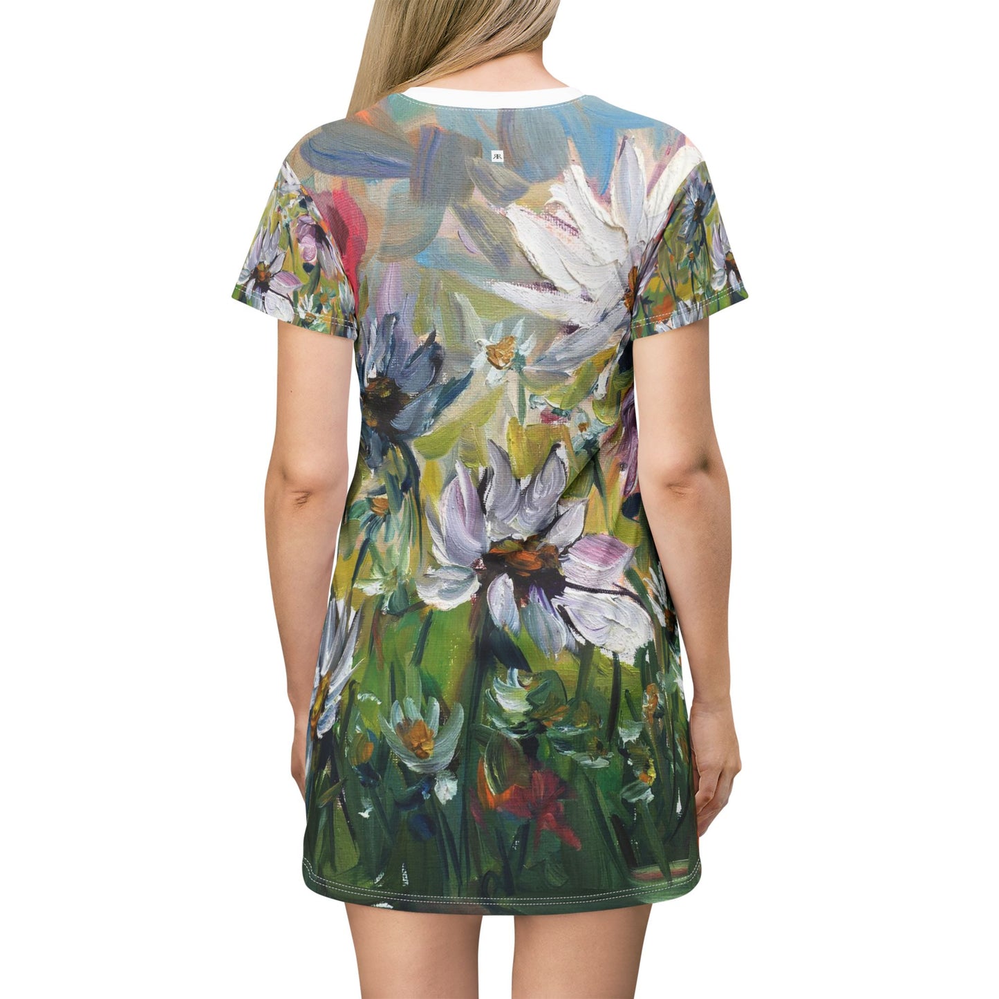 T-Shirt Dress (AOP)-Daisies Garden