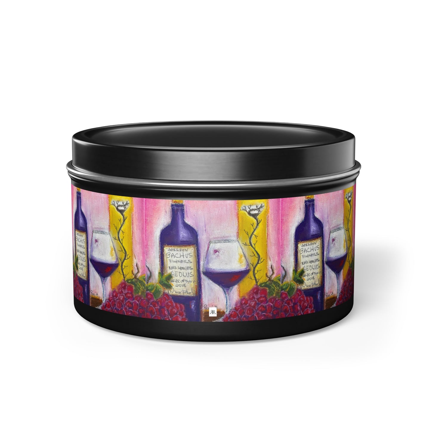 Aeolus GBV Wine & Clique Glass Tin Candle