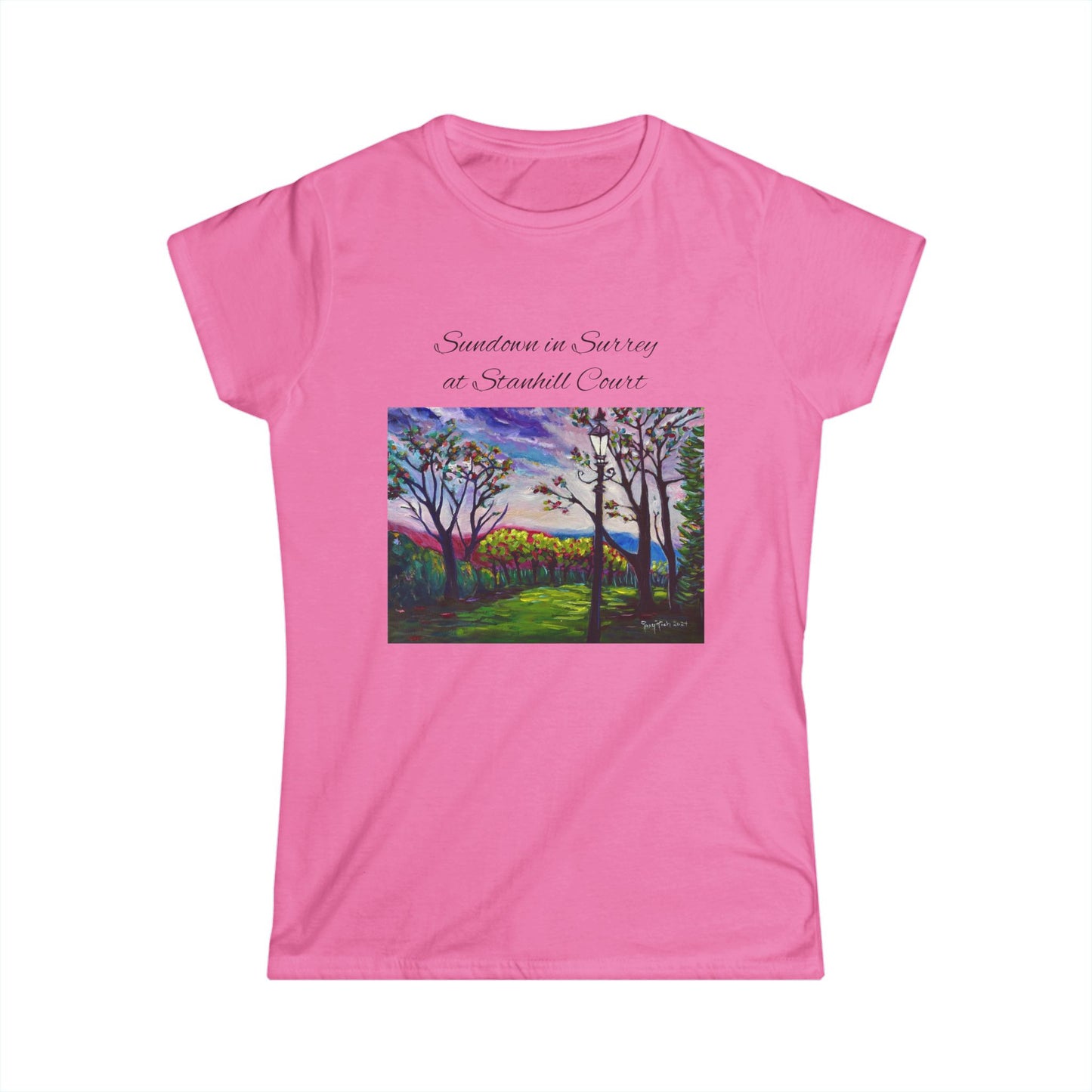 Sundown in Surrey at Stanhill Court Women's Softstyle  Semi-Fitted Tee