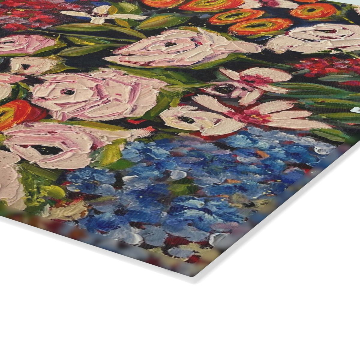 Glass Cutting Board-Moonlight Meadow