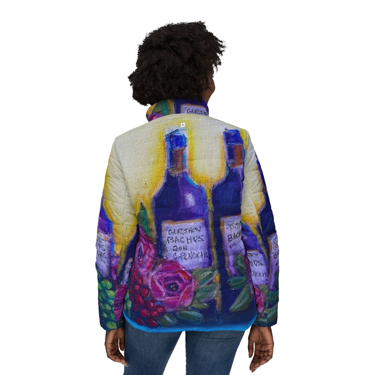 Women's Puffer Jacket - GBV Wine and Roses