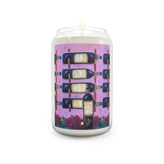 GBV Wine Rack and Roses Scented Candle, 13.75oz