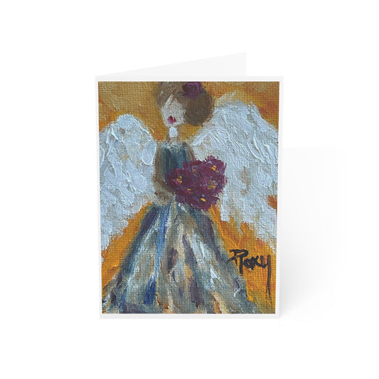 Mourning Angel Folded Greeting Cards blank Inside