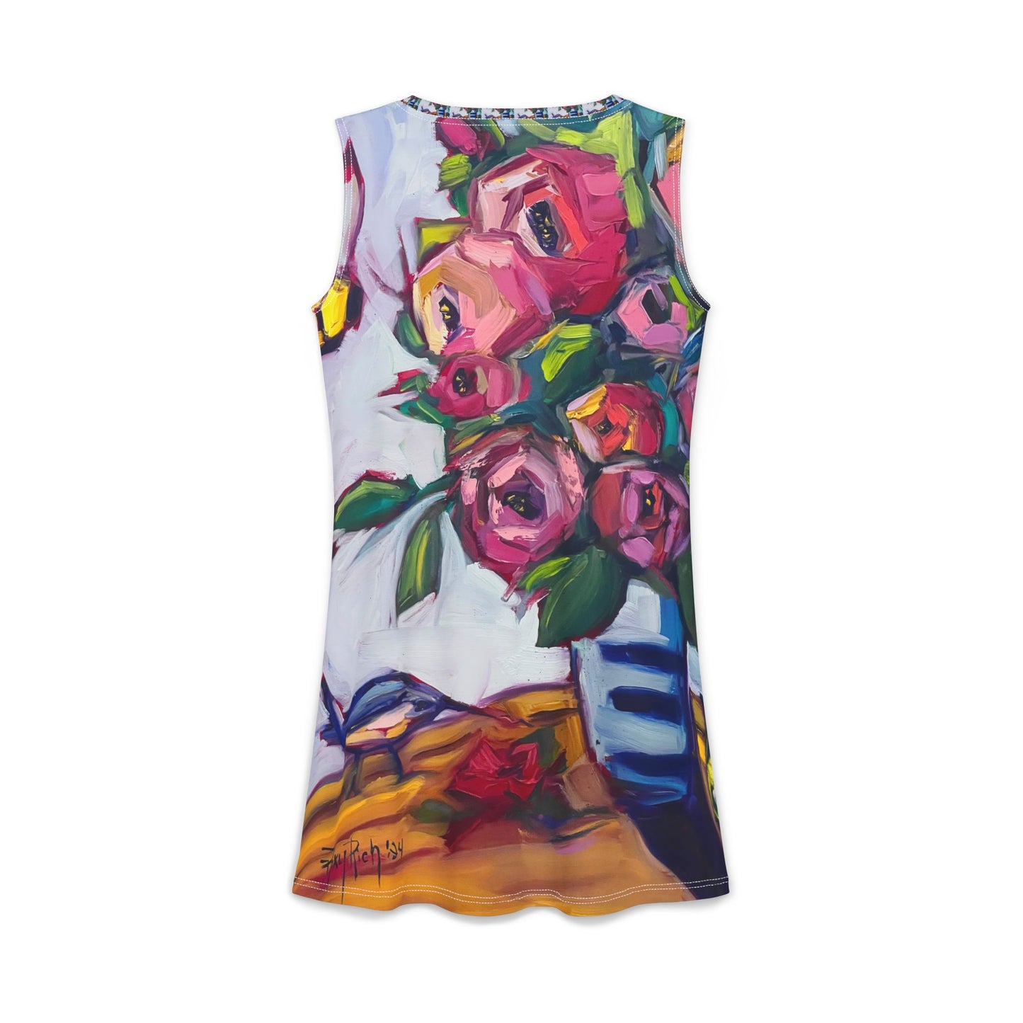 Women's Casual Dress — Light & Comfortable -Bee Blooms Big Fat Roses