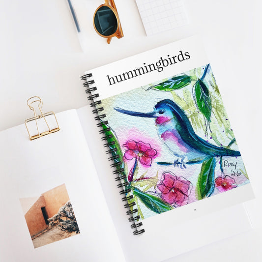 Hummingbird Lover Spiral Notebook — Pretty Ruled Journal