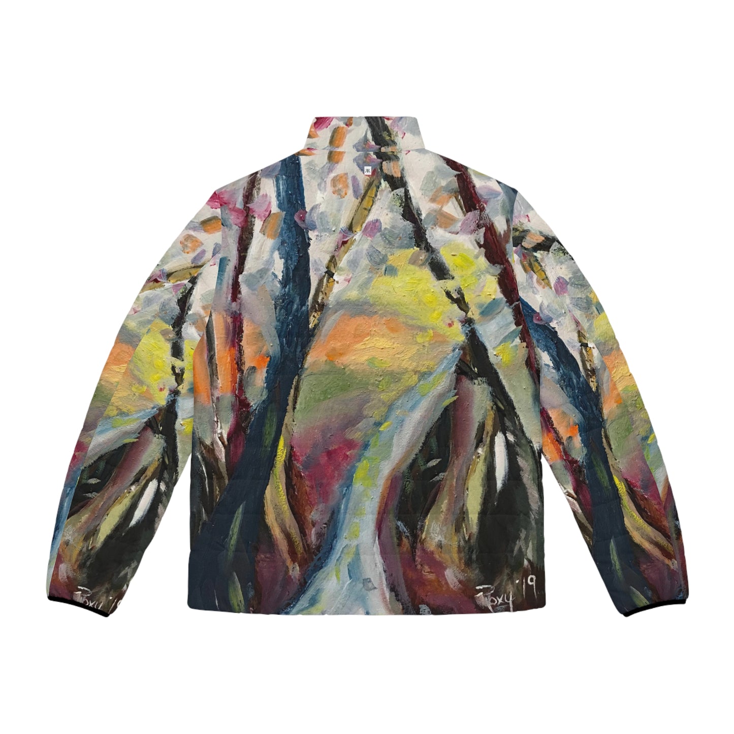 Men's Puffer Jacket - Roxy Rich Art, Abstract Autumn Lane-Cotswolds