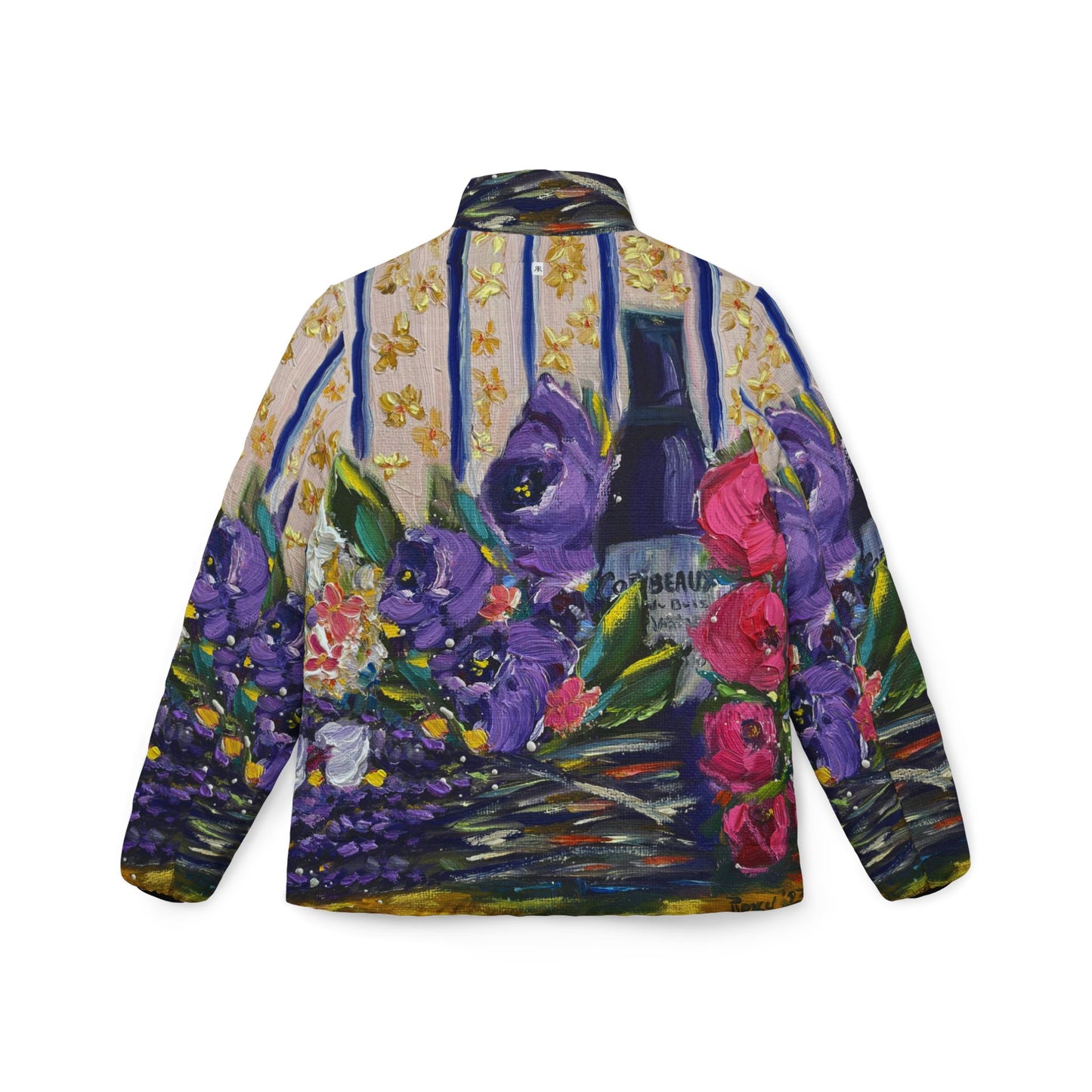 Women's Puffer Jacket - Roxy Rich Fine Art -Corbeaux Wine & Lavender