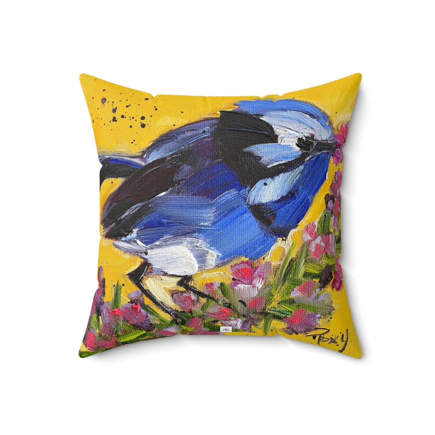 Splendid Fairy Wren Indoor Spun Polyester Square Pillow