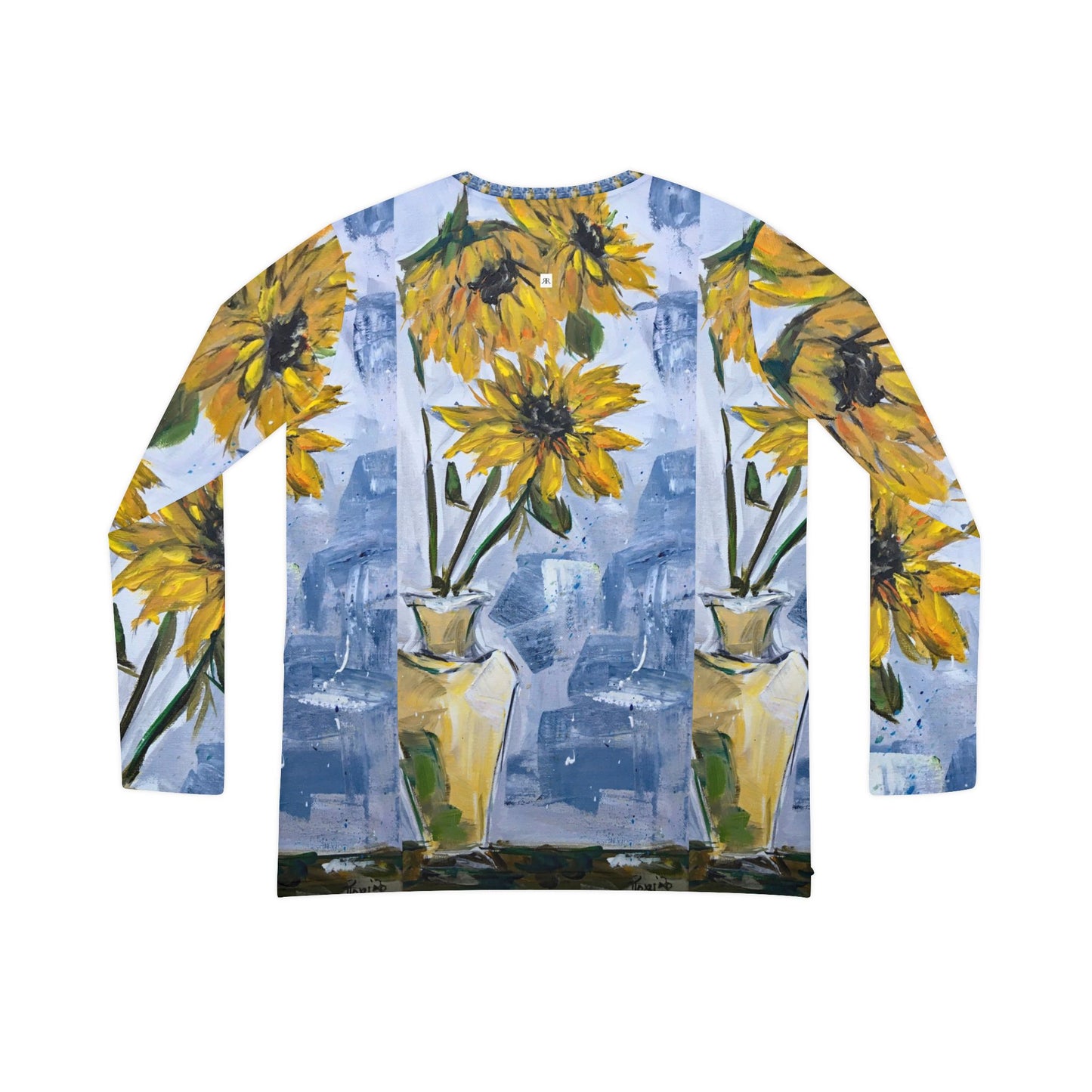 Long Sleeve Shirt- Shabby Sunflowers- V-neck Women's