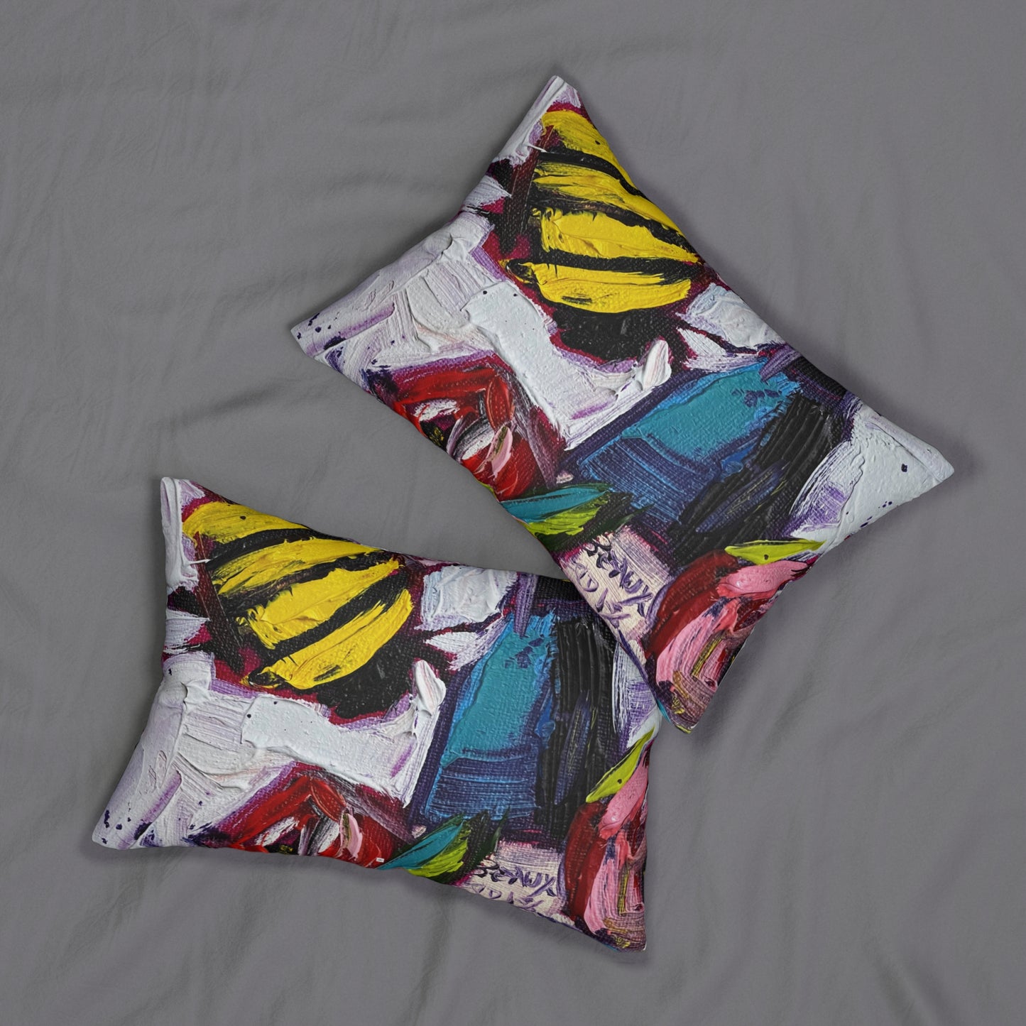 Bee Happy Lumbar Pillow