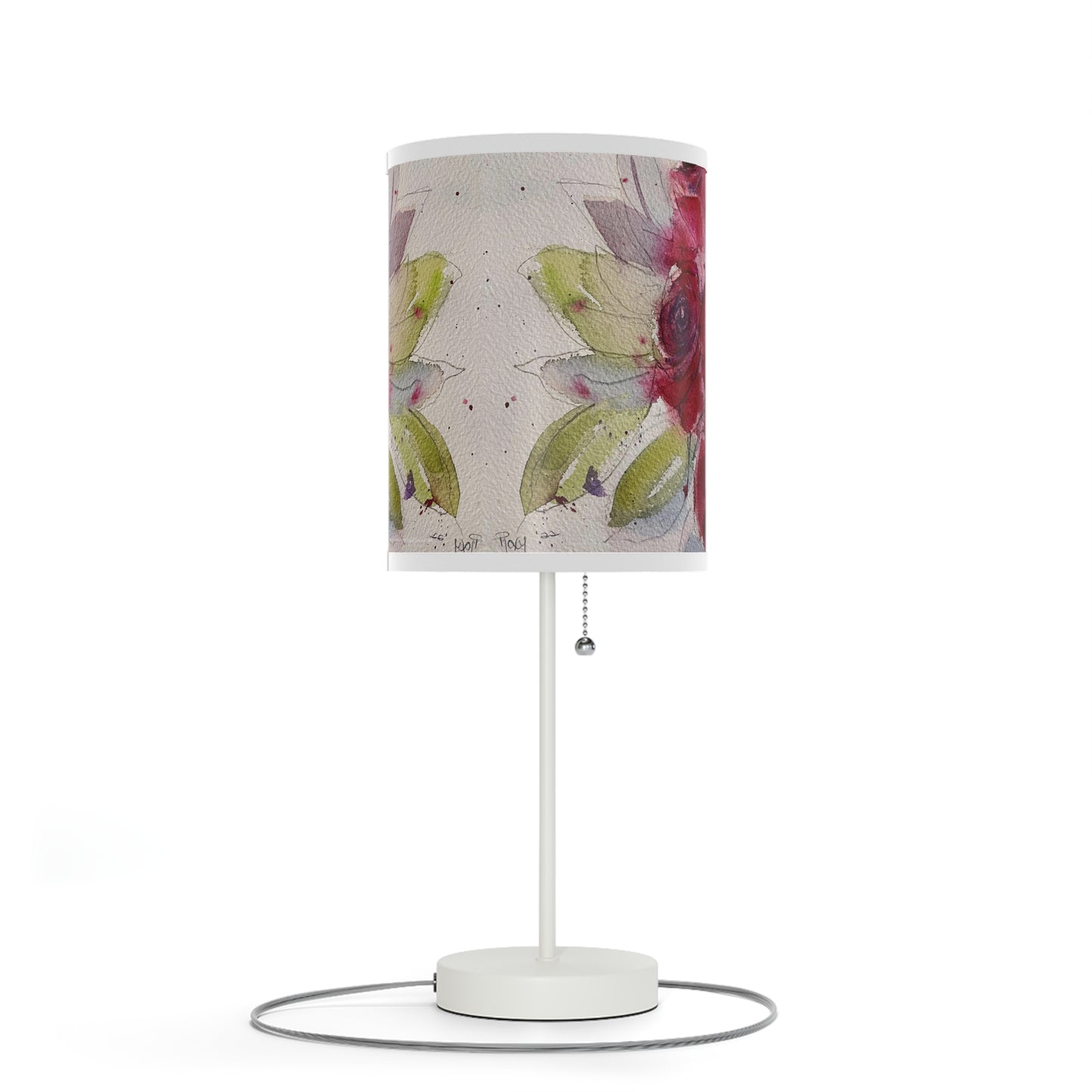 Lampe de peinture de roses rouges sur pied, prise US|CA