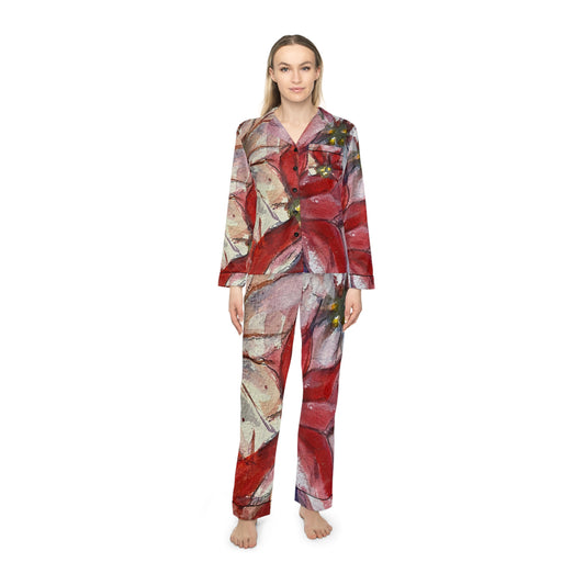 Satin Pajamas - Poinsettias