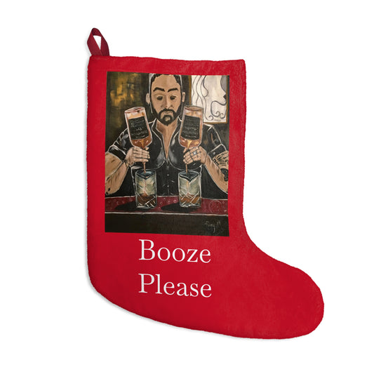 He's Crafty "Booze Please" Christmas Stocking