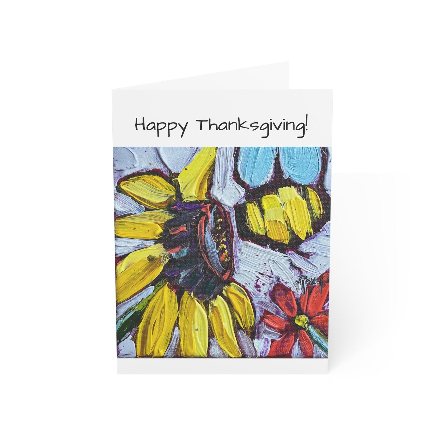 Sun Bee "Happy Thanksgiving" -Blank Inside Folded Greeting Cards