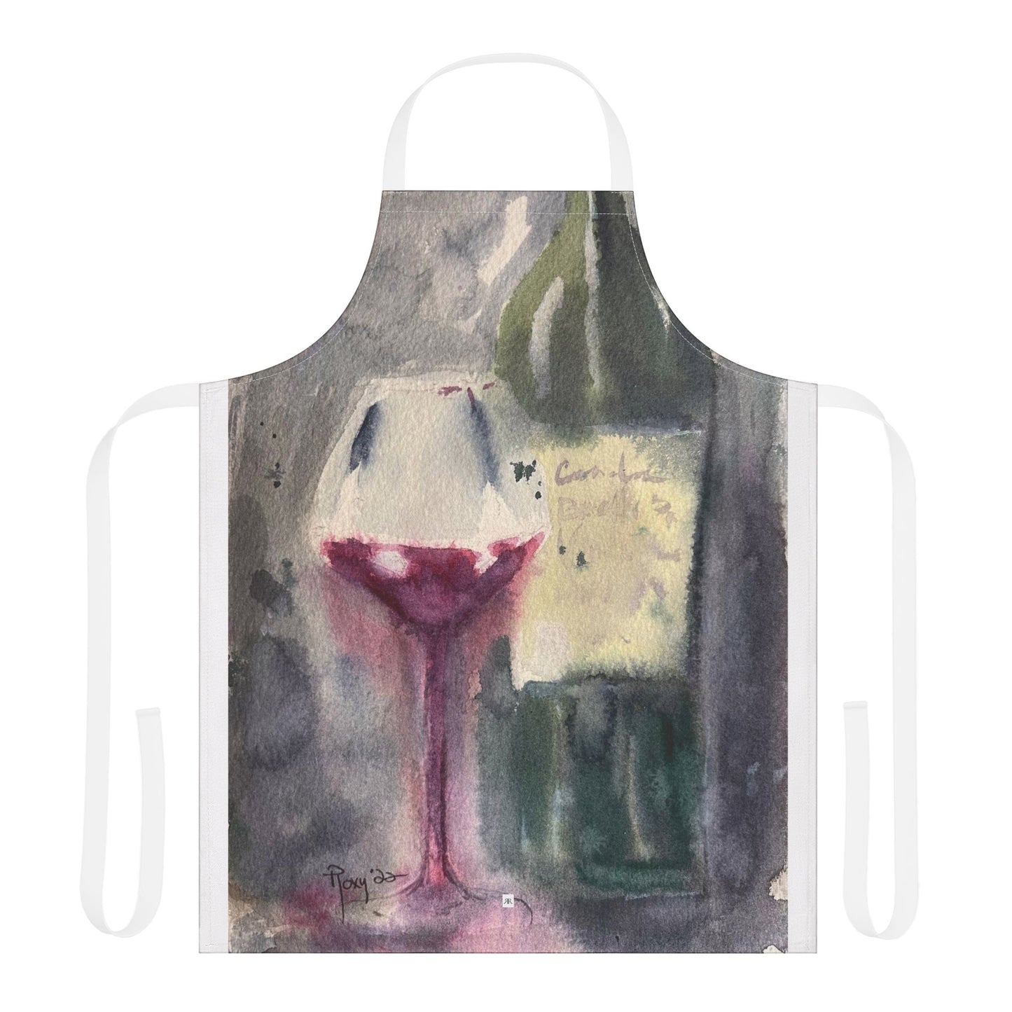 GBV Wine & Clique Glass Art Apron — "Choose Your Straps"