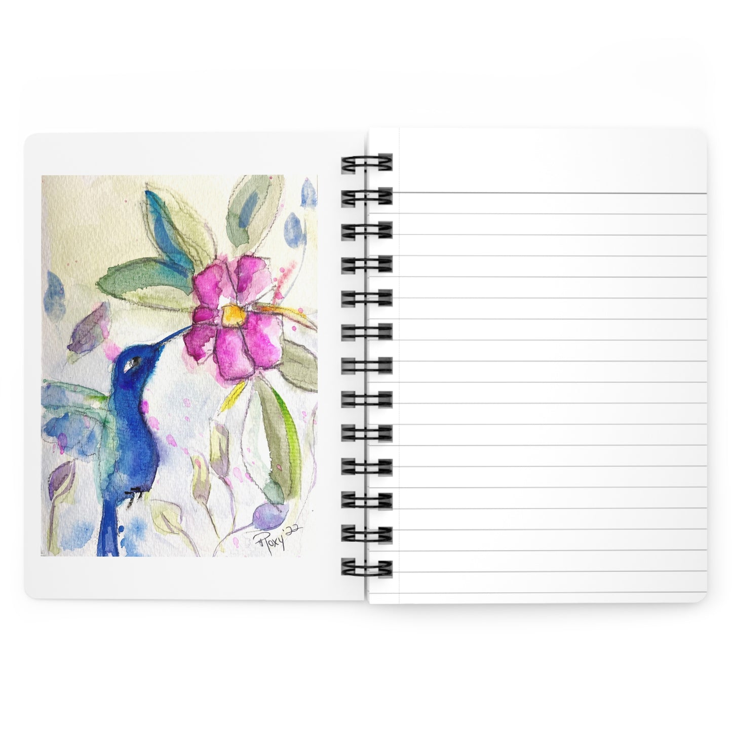 Watercolor Hummingbirds- Spiral Bound Journal