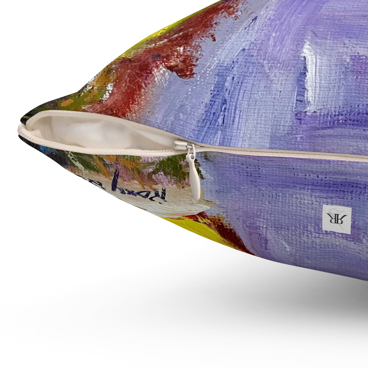 Indoor Spun Polyester Square Pillow-Passing Through Whitney-Cotswolds