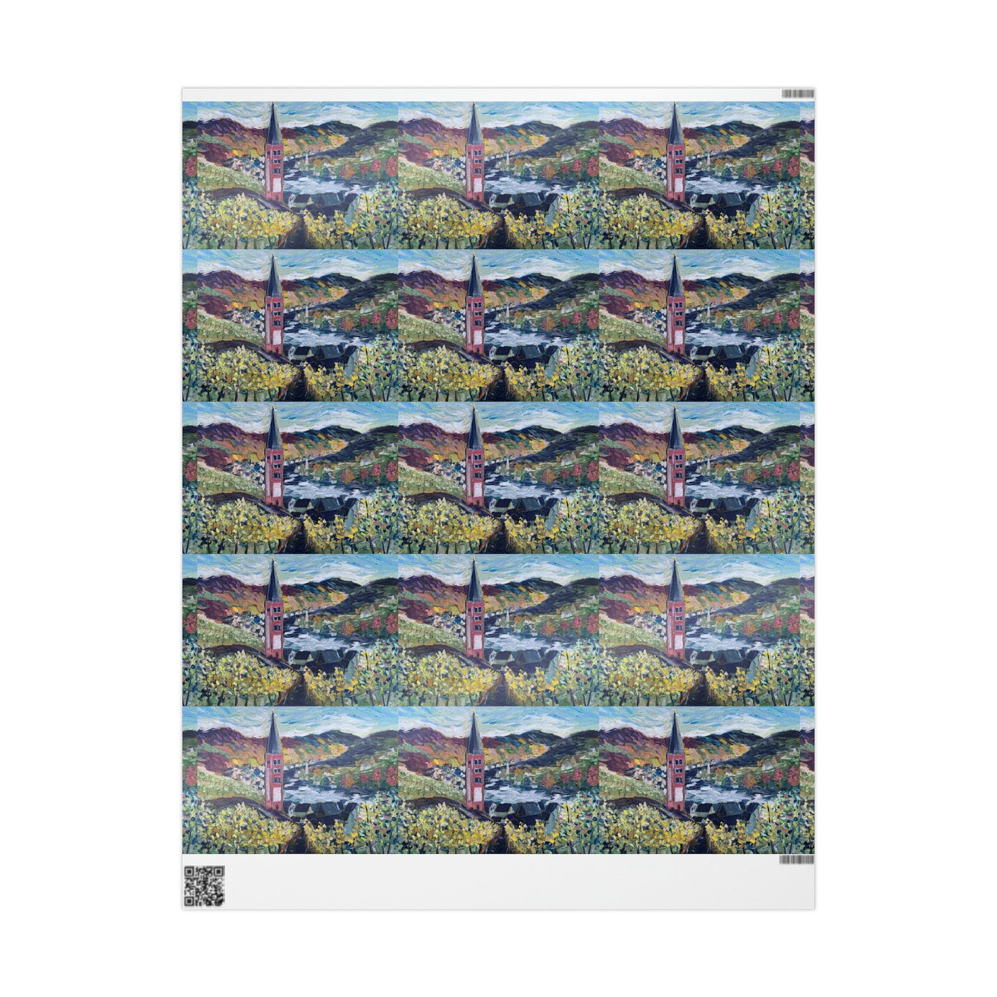 Merl Vineyard Impressionist Landscape (3 Sizes) Wrapping Papers