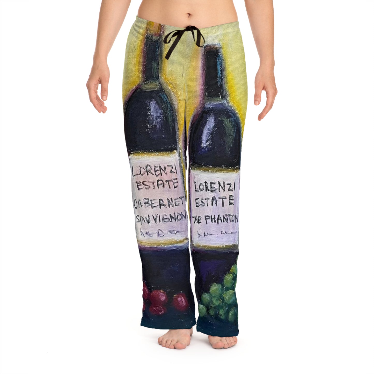 Pajama Pants - Lorenzi Estate Wine and Roses- Women's Pajama Pants