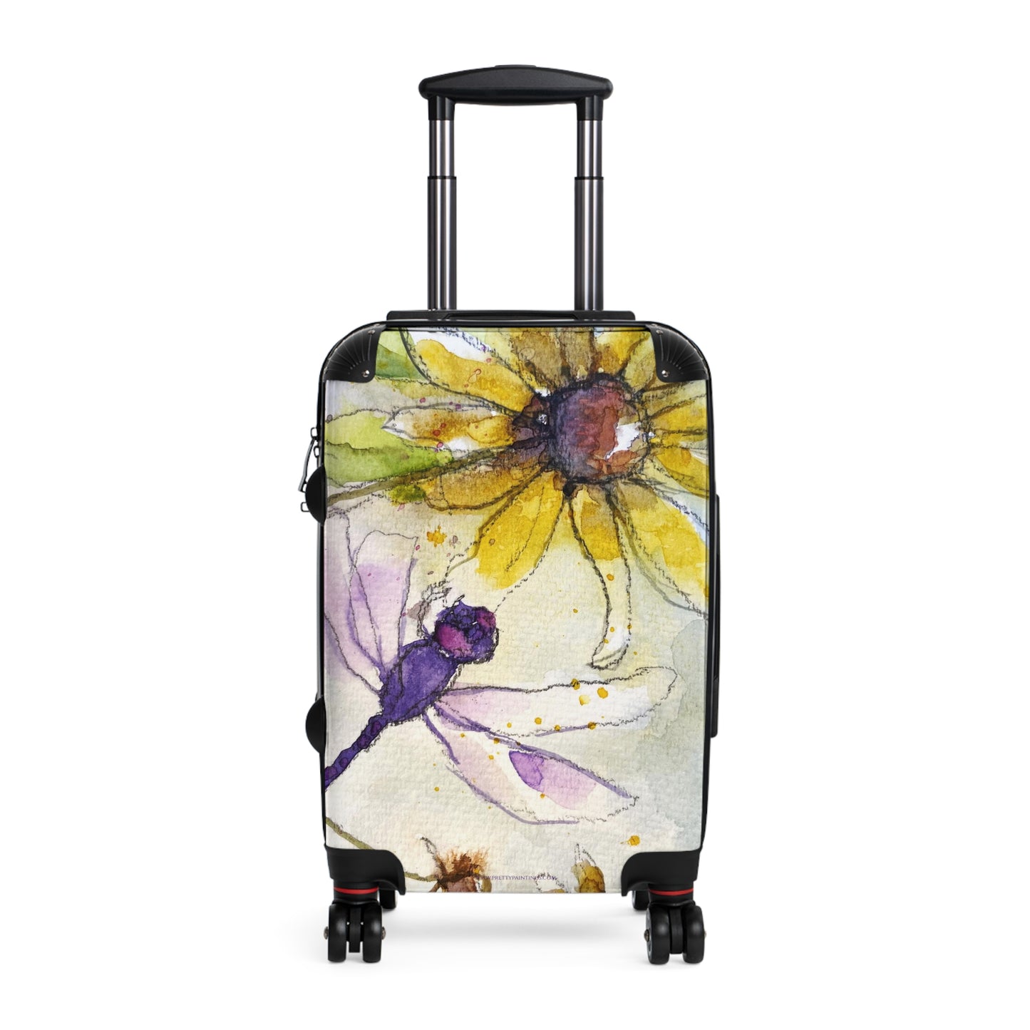 "Purple Dragonfly on a Coneflowers" Carry on Suitcase