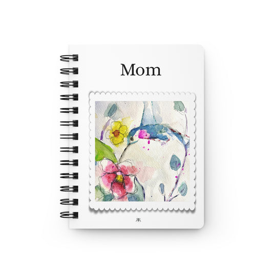 Mom-Watercolor Hummingbirds-"I am so grateful"- Spiral Bound Journal