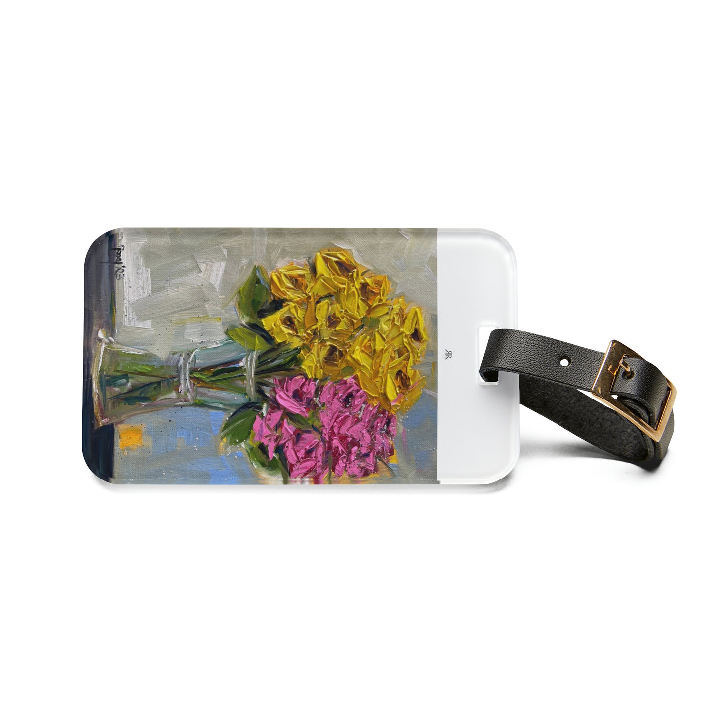 Pink and Yellow Roses Luggage Tag
