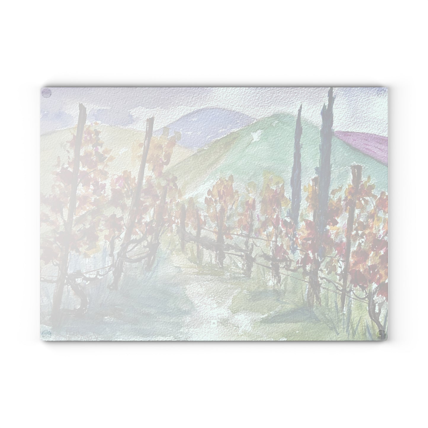 Glass Cutting Board -Somerset Vines