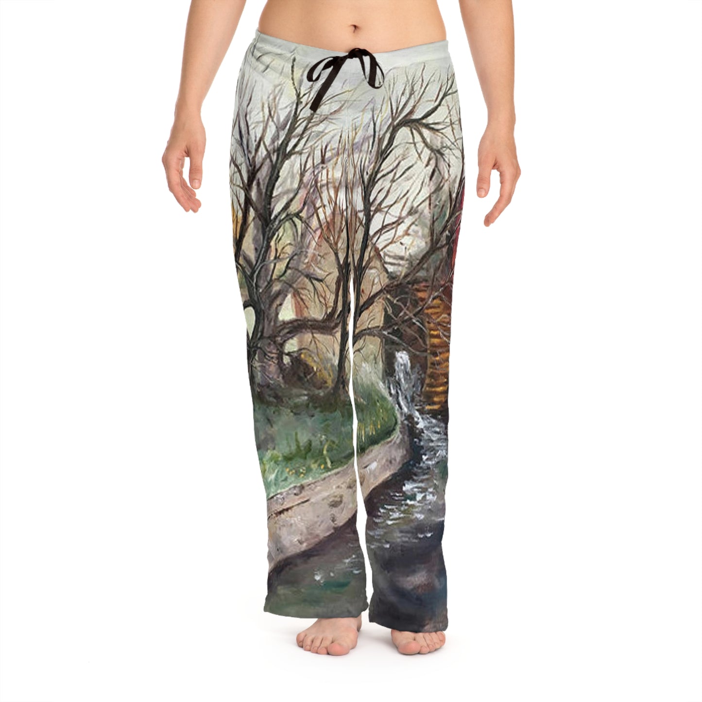 Pajama Pants - The Old Mill Lower Slaughter Cotswolds- Women's Pajama Pants