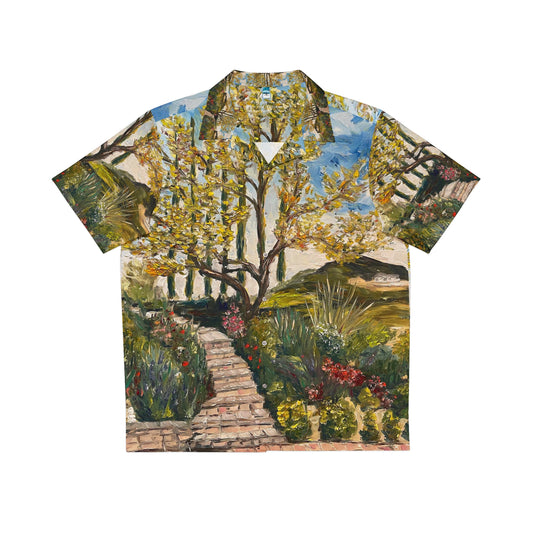 The Tree and Garden at GBV Winery Temecula Men's Hawaiian Shirt