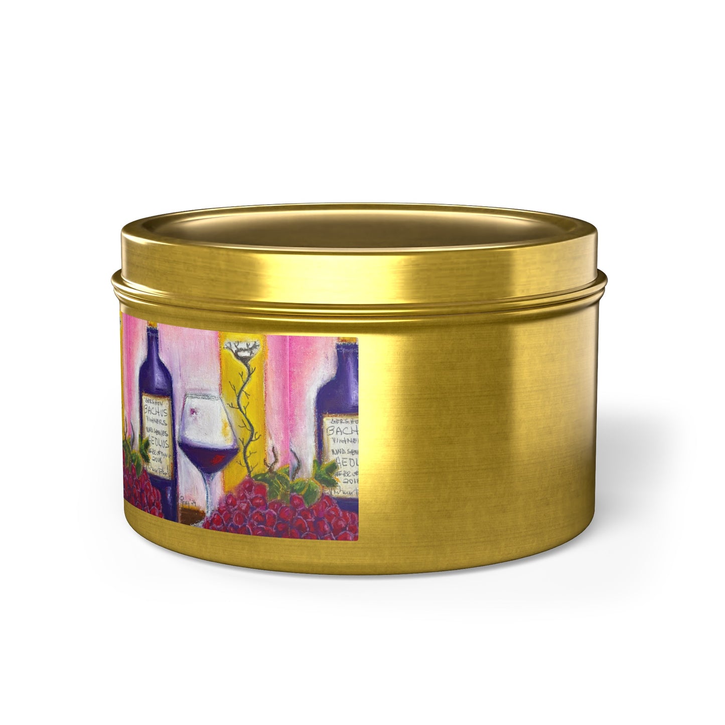 Aeolus GBV Wine & Clique Glass Tin Candle