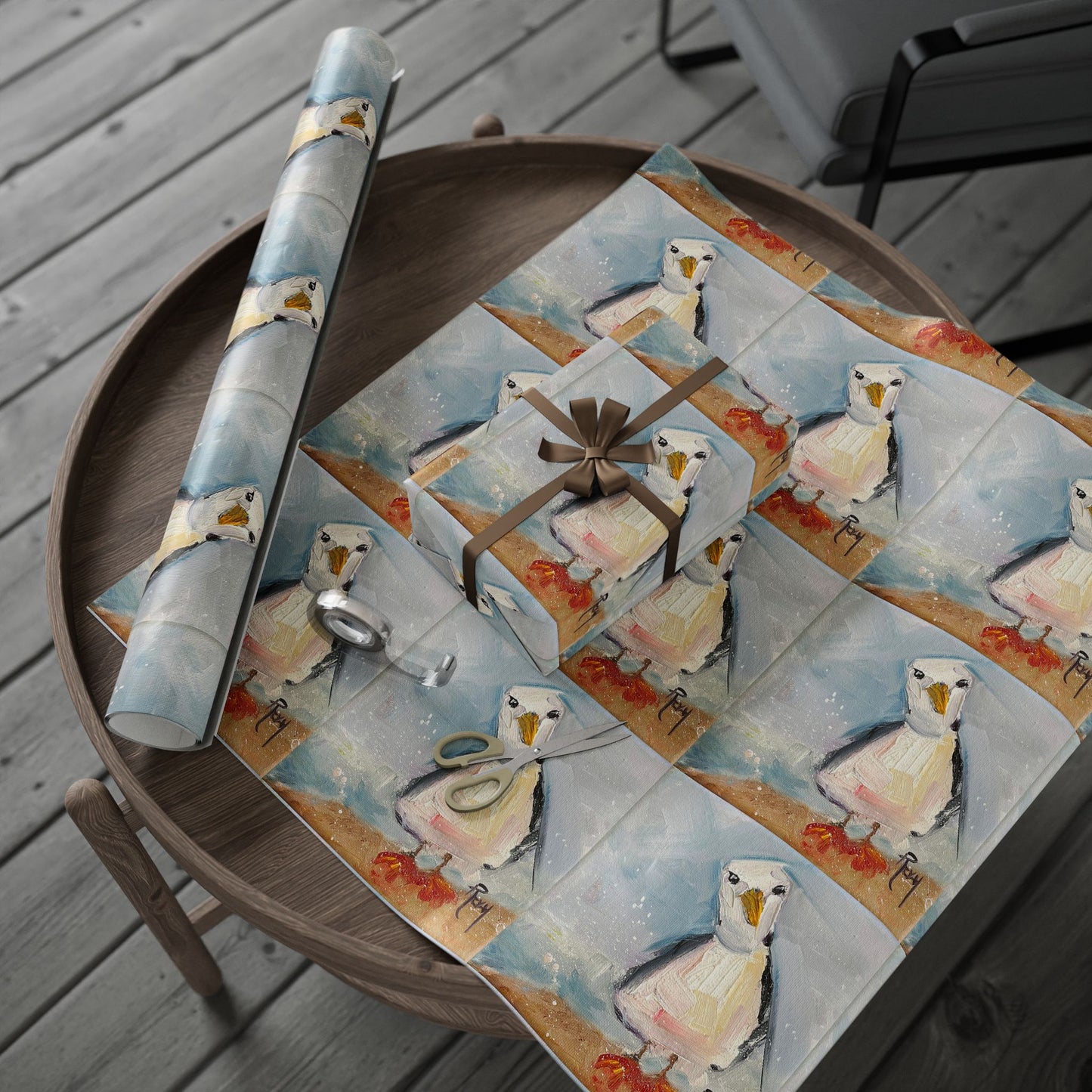 Inquisitive Seagull (3 Sizes) Wrapping Papers