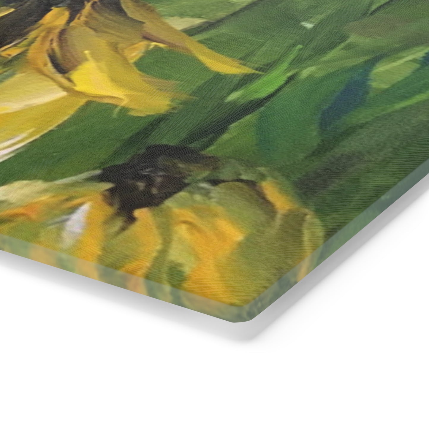 Yellow Coneflowers  Glass Cutting Board