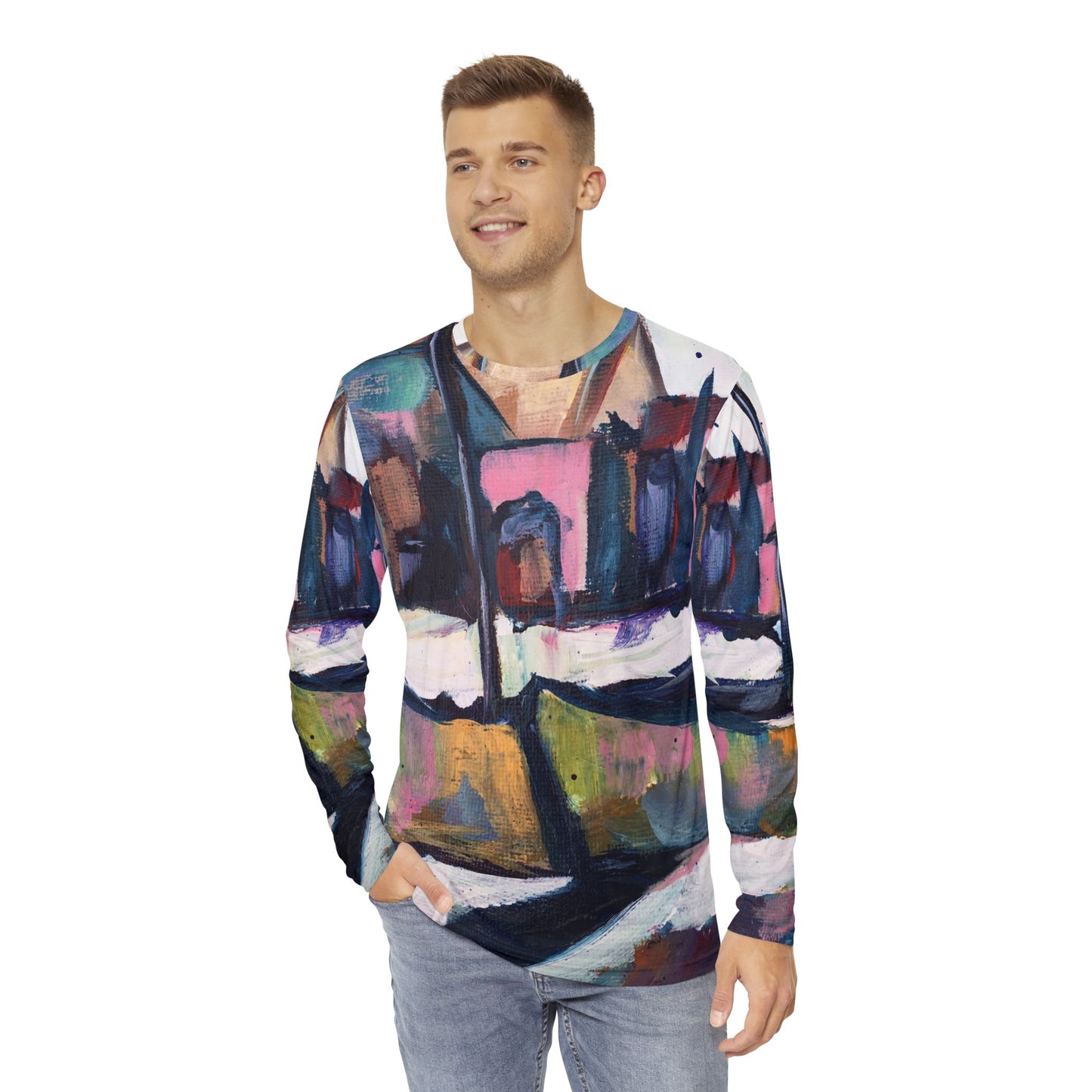 Men's Long Sleeve Shirt - Unique Classic Tee-Wharf Boats