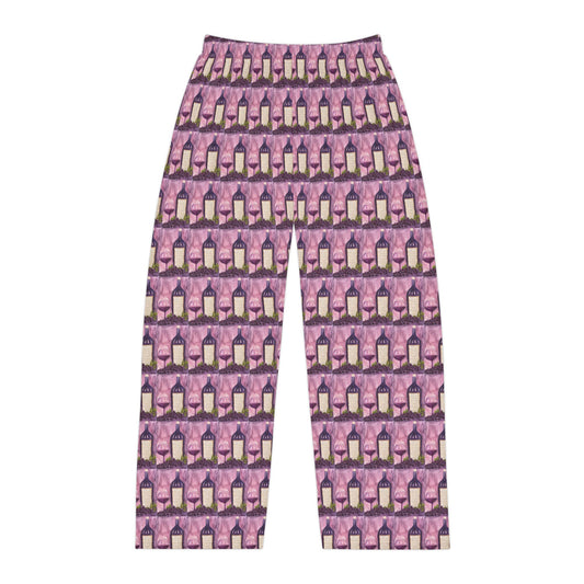 Men's Pajama Pants — GBV Tempranillo Wine- Allover Print Lounge Pants