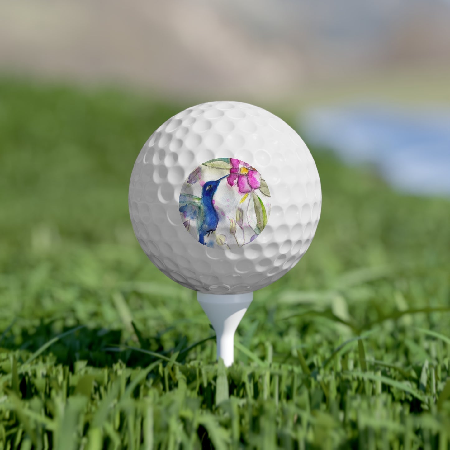Golf Balls, 6pcs- Hummingbird in Spring