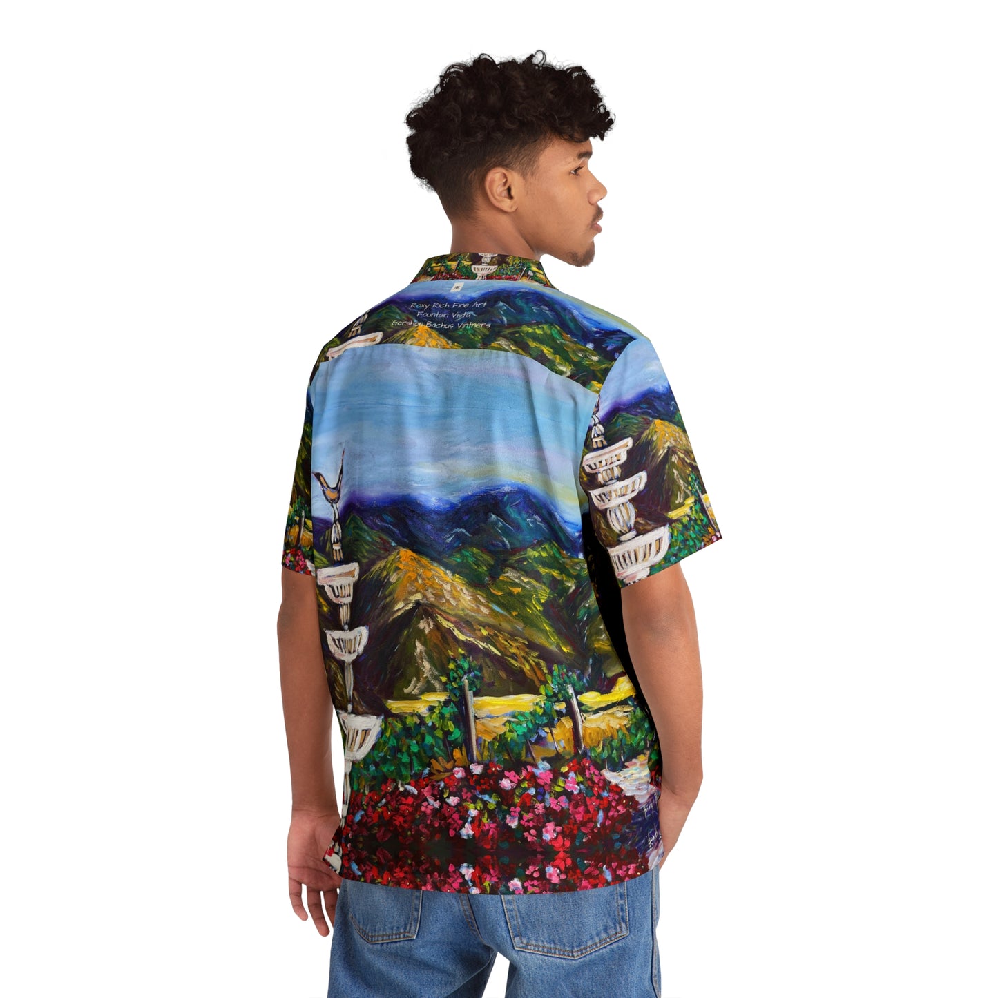 Fountain Vista at GBV Men's Hawaiian Shirt