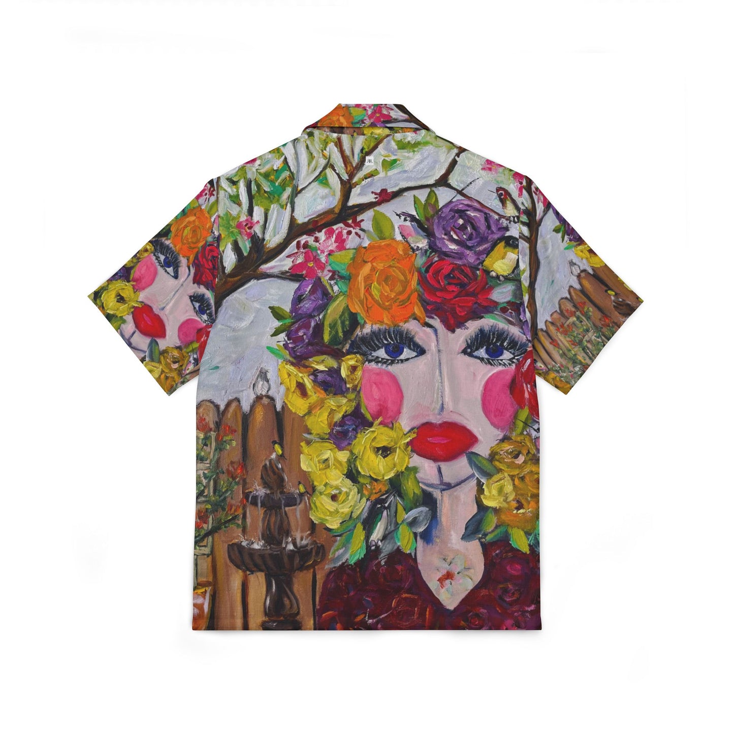 Men's European Fit Hawaiian Camp Shirt -Garden Goddess