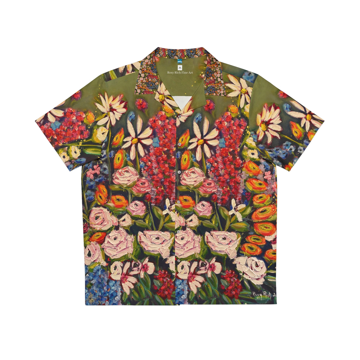 Men's Hawaiian Shirt- Moonlight Meadow