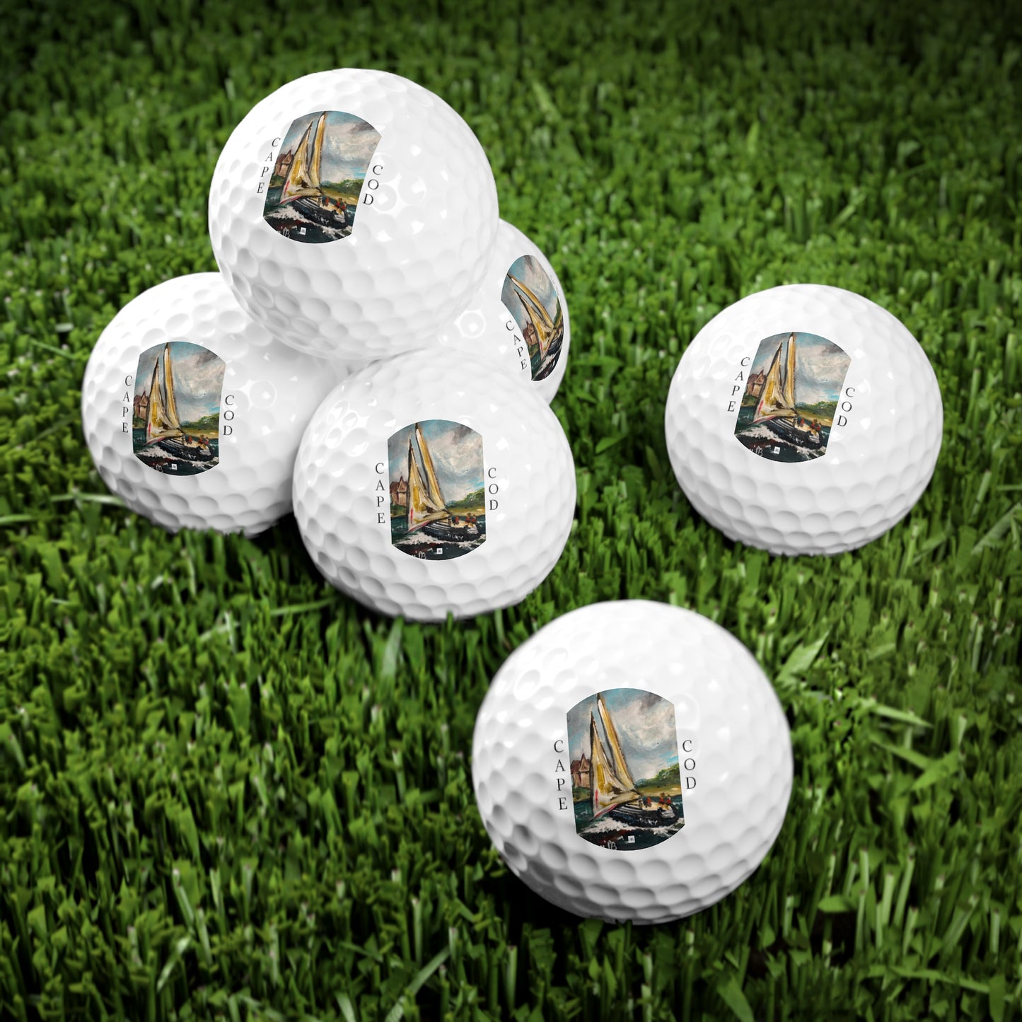 Golf Balls, 6pcs- Cape Sailing-Cape Cod