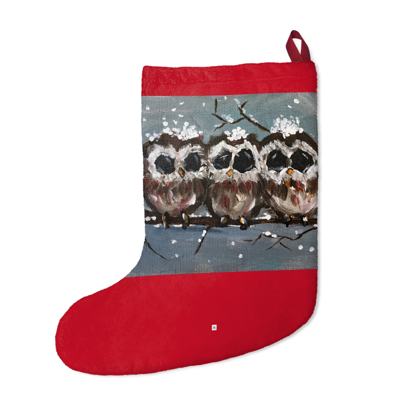 Adorable Snowy Owl Chicks Christmas Stocking