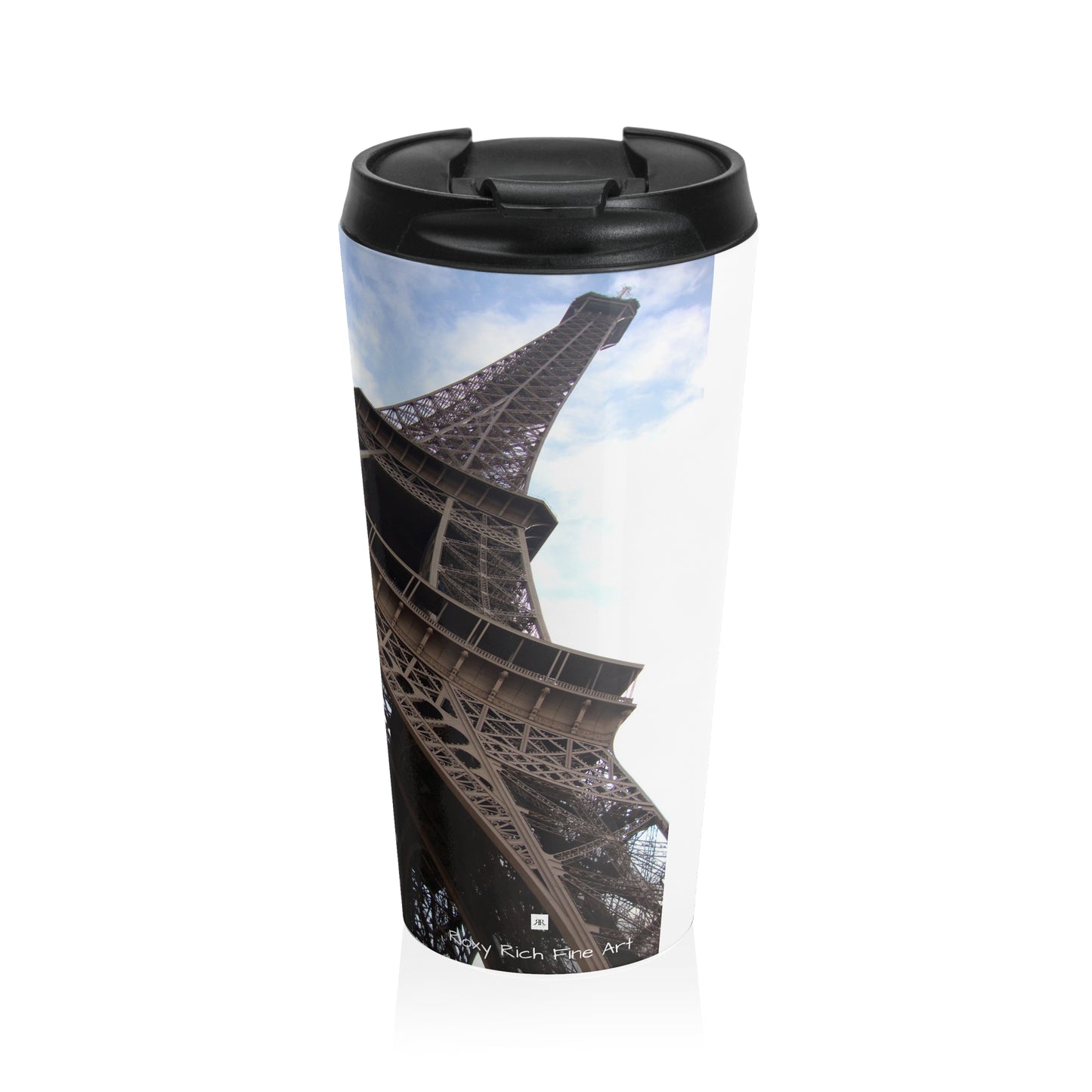 Taza de viaje de acero inoxidable de la Torre Eiffel de París 