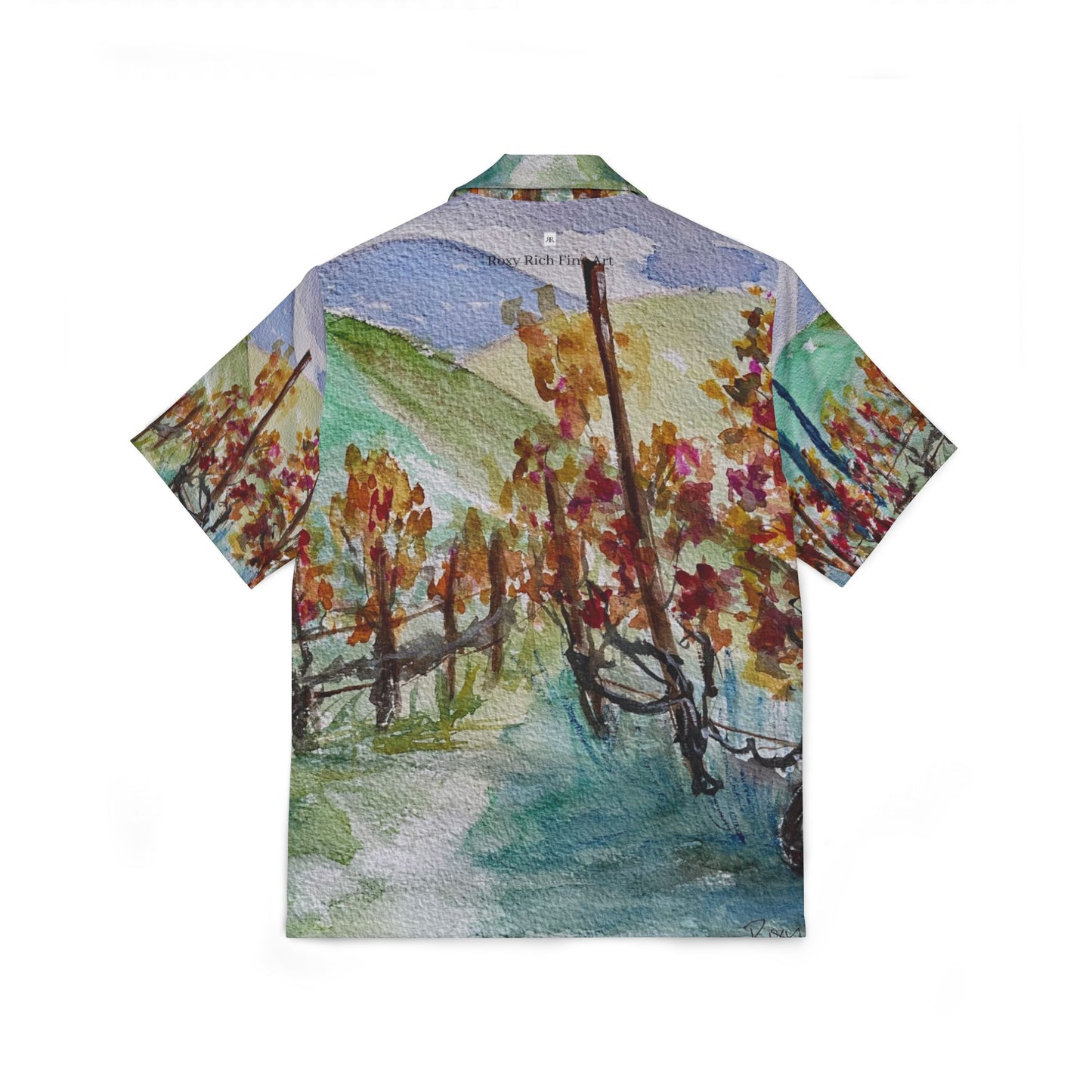 Men's European Fit Hawaiian Camp Shirt -Somerset Vines