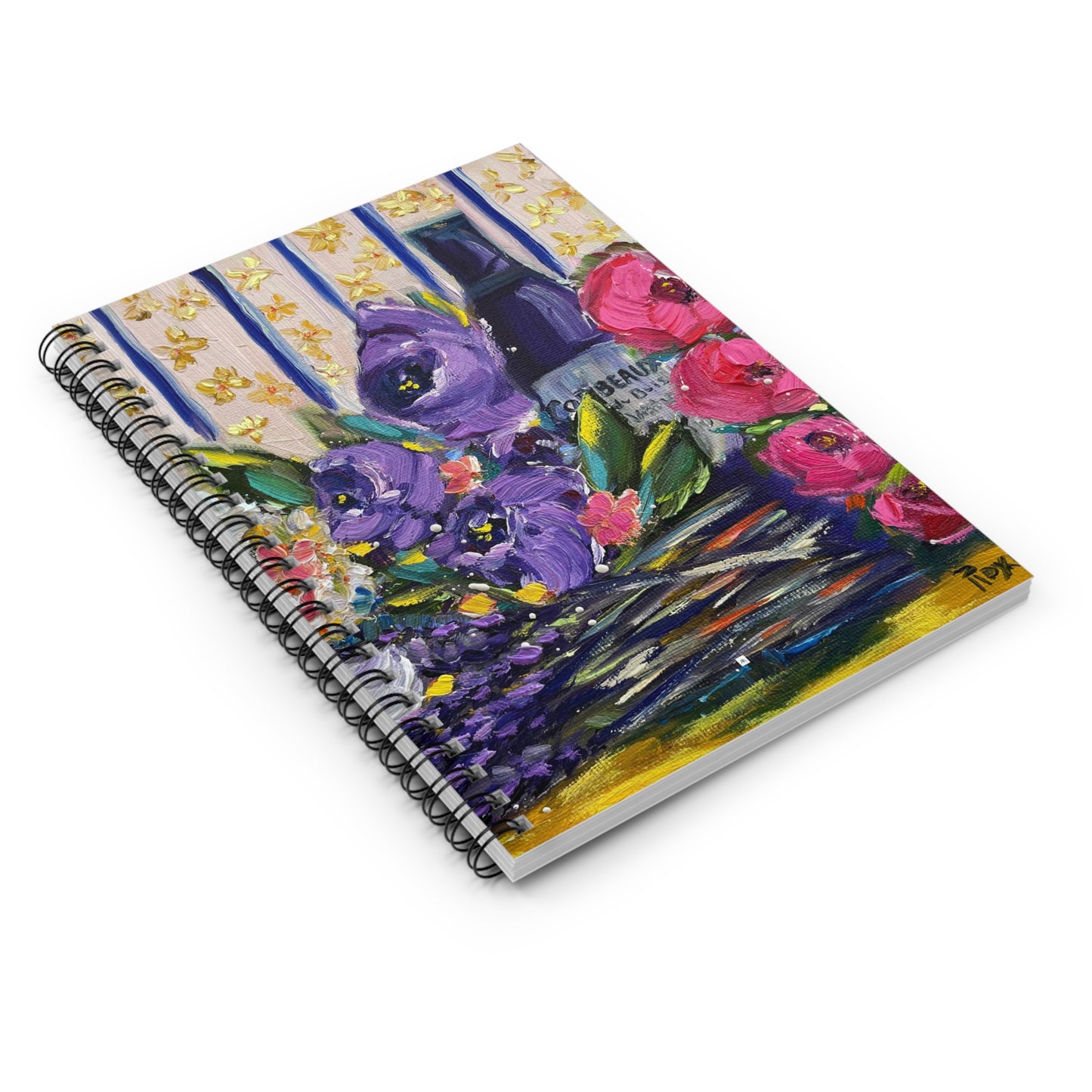 Corbeaux Wine and Lavender- Spiral Notebook